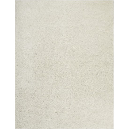 Nourison Malibu Shag MSG01 Area Rug, Ivory, 9'10" x 13'2"