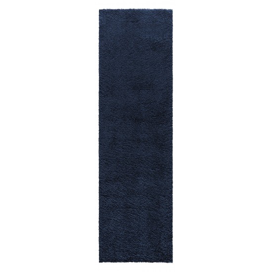 Nourison Malibu Shag MSG01 Runner Rug, Navy, 2'2" x 7'6"