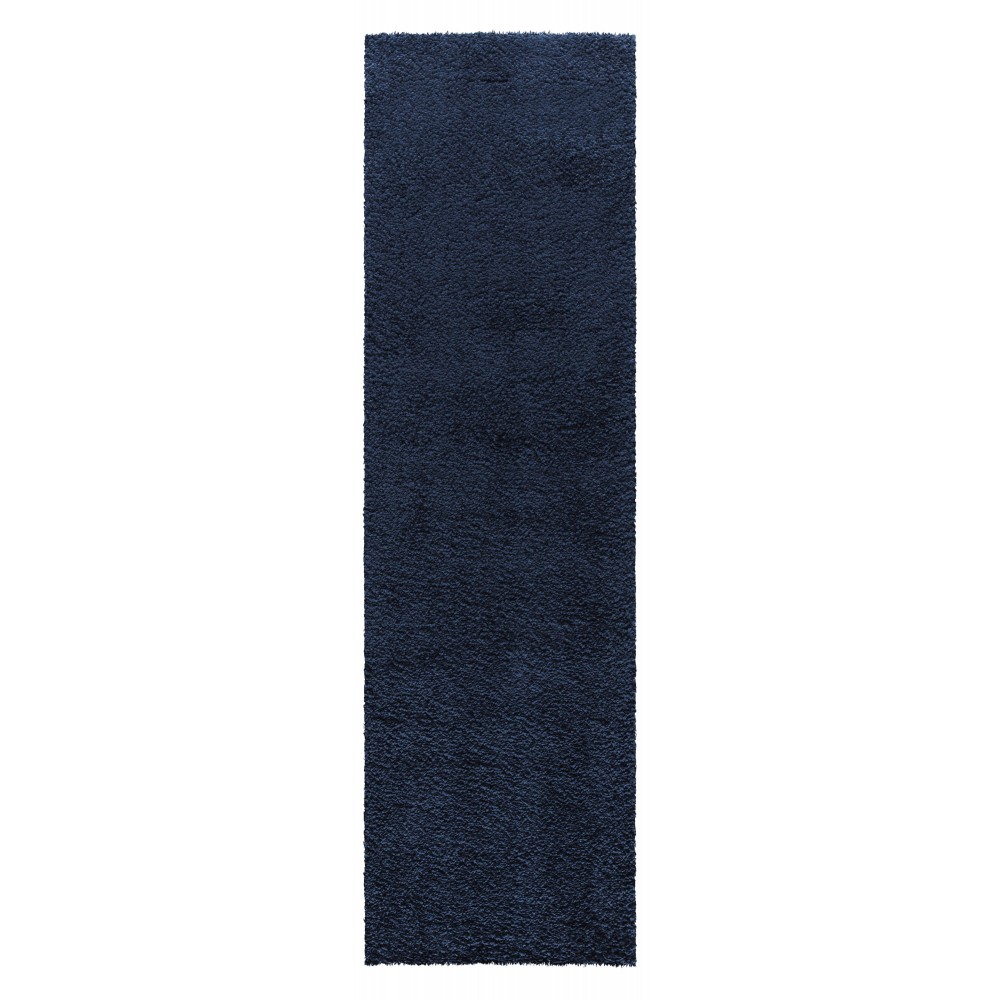 Nourison Malibu Shag MSG01 Runner Rug, Navy, 2'2" x 7'6"