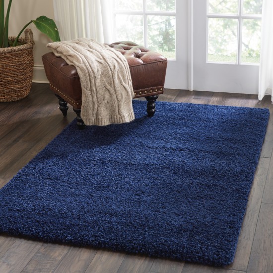 Nourison Malibu Shag MSG01 Area Rug, Navy, 3'11" x 5'11"