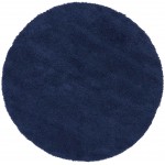 Nourison Malibu Shag MSG01 Area Rug, Navy, 4' x Round