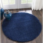 Nourison Malibu Shag MSG01 Area Rug, Navy, 4' x Round