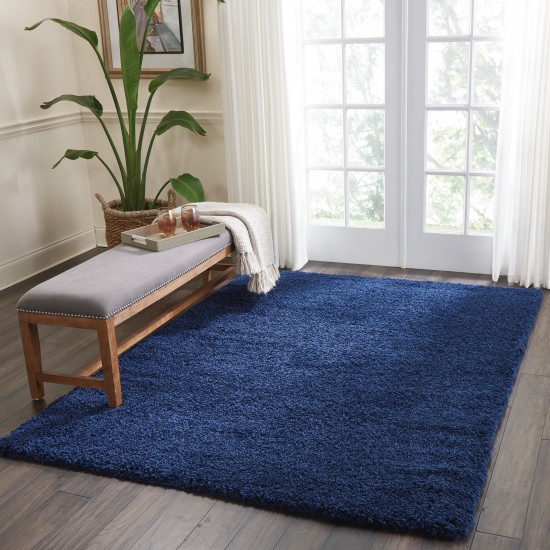 Nourison Malibu Shag MSG01 Area Rug, Navy, 5'3" x 7'3"