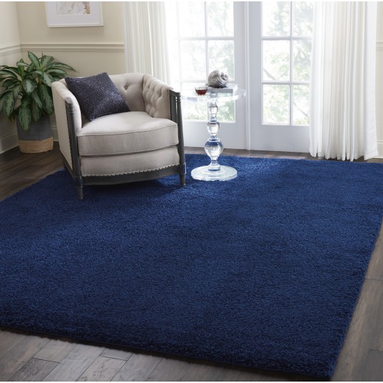 Nourison Malibu Shag MSG01 Area Rug, Navy, 6' x 9'