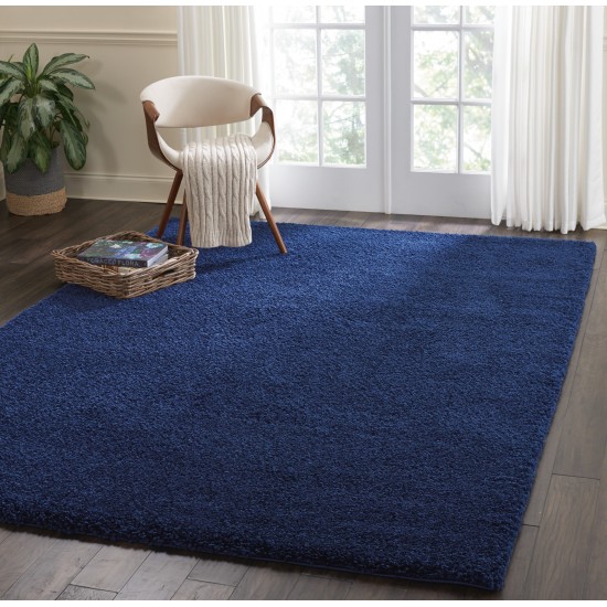 Nourison Malibu Shag MSG01 Area Rug, Navy, 6'7" x 9'6"