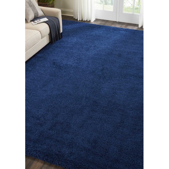 Nourison Malibu Shag MSG01 Area Rug, Navy, 9' x 12'