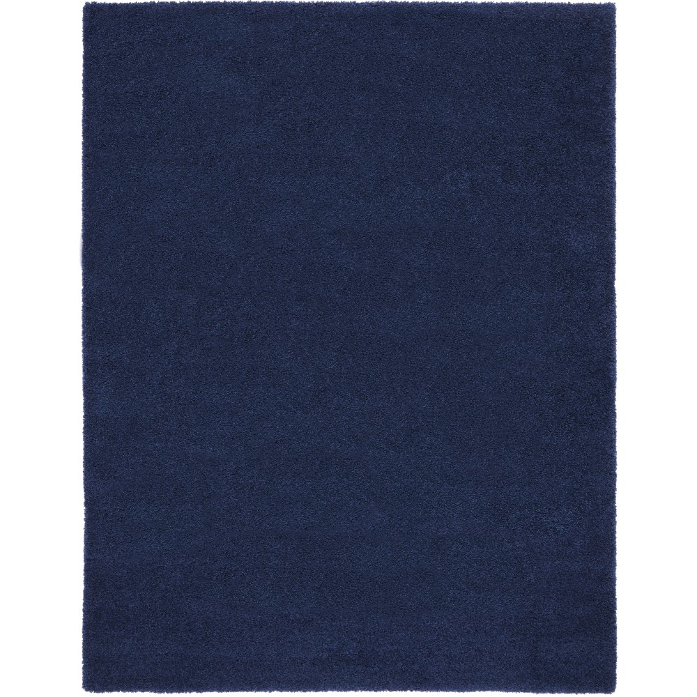 Nourison Malibu Shag MSG01 Area Rug, Navy, 9'10" x 13'2"