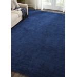 Nourison Malibu Shag MSG01 Area Rug, Navy, 9'10" x 13'2"