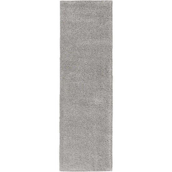 Nourison Malibu Shag MSG01 Runner Rug, Silver/Grey, 2'2" x 9'10"