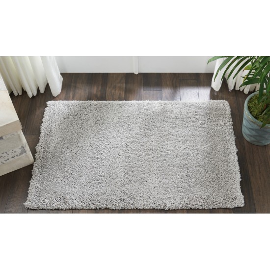 Nourison Malibu Shag MSG01 Area Rug, Silver/Grey, 3' x 5'