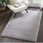 Nourison Malibu Shag MSG01 Area Rug, Silver/Grey, 3'11" x 5'11"