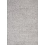 Nourison Malibu Shag MSG01 Area Rug, Silver/Grey, 6'7" x 9'6"