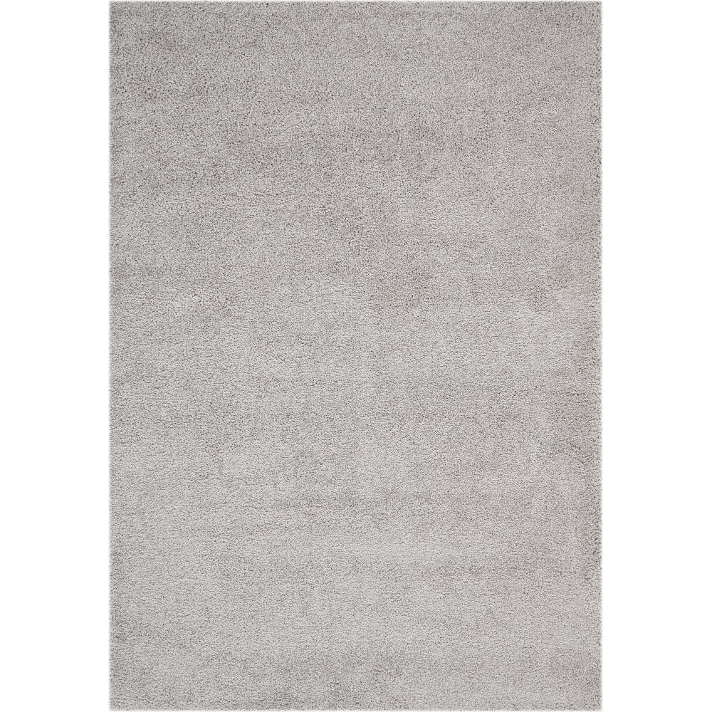 Nourison Malibu Shag MSG01 Area Rug, Silver/Grey, 6'7" x 9'6"