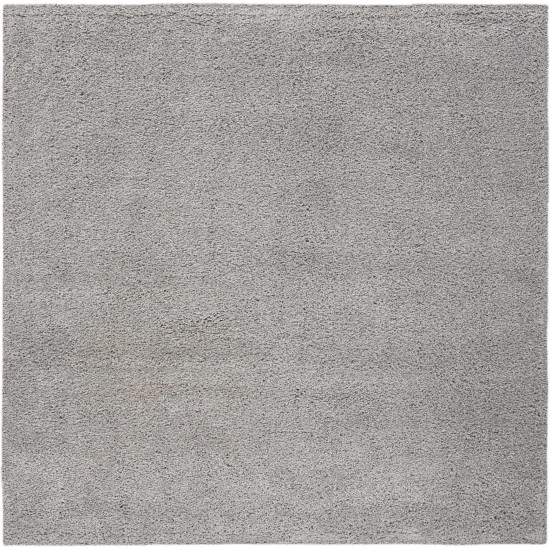 Nourison Malibu Shag MSG01 Area Rug, Silver/Grey, 6'7" x Square