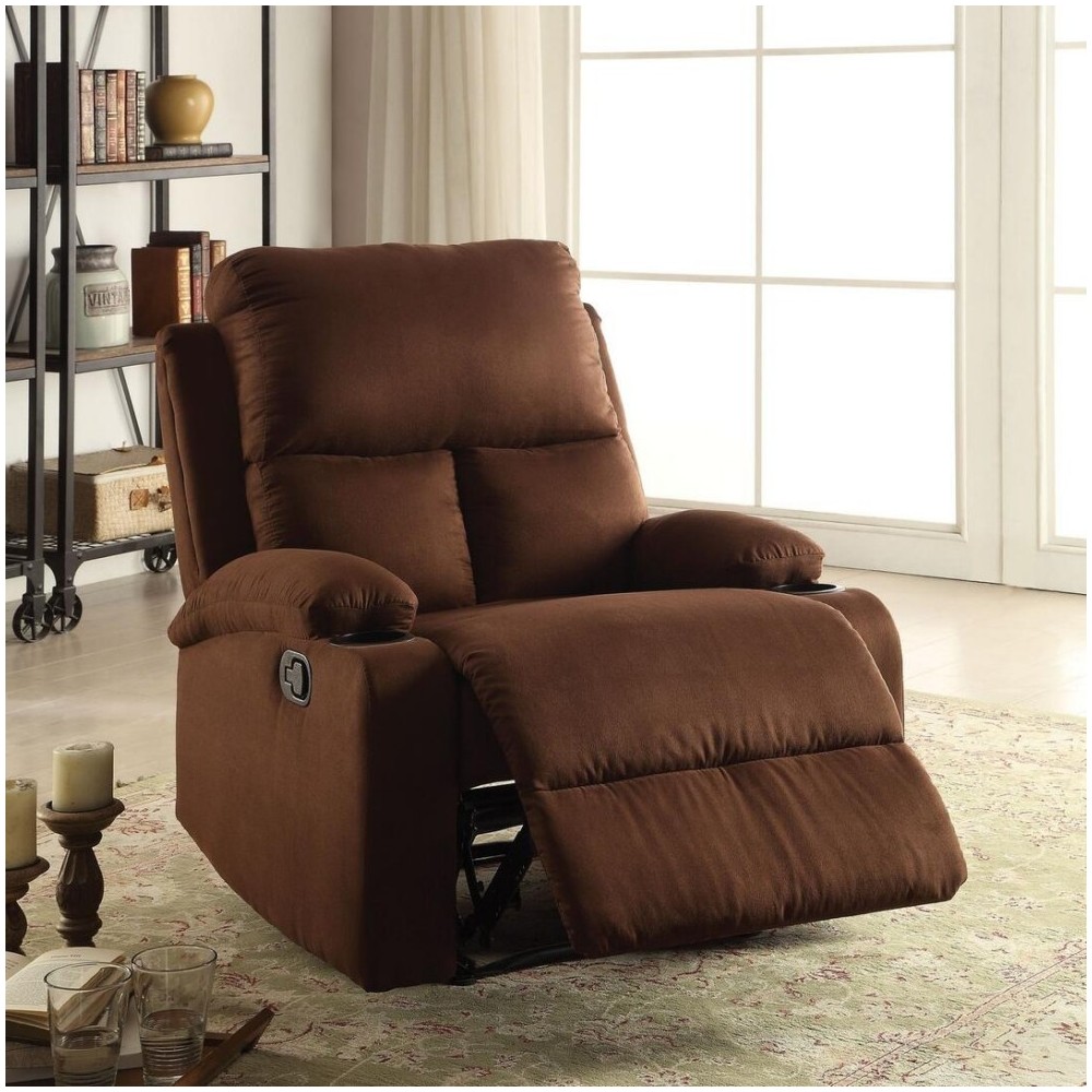 ACME Rosia Recliner, Chocolate Microfiber ACME Rosia Recliner, Chocolate Microfiber