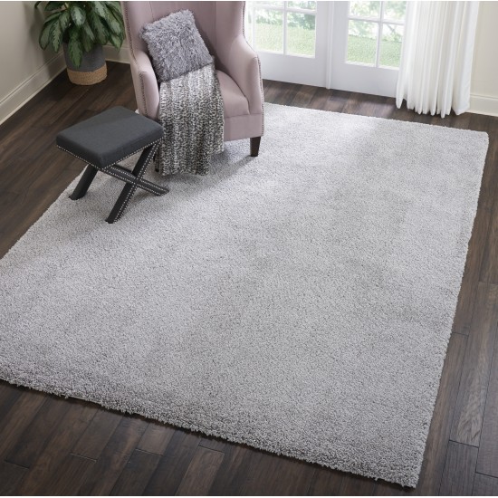 Nourison Malibu Shag MSG01 Area Rug, Silver/Grey, 7' x 10'