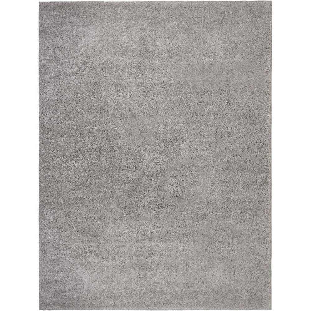 Nourison Malibu Shag MSG01 Area Rug, Silver/Grey, 9' x 12'