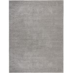 Nourison Malibu Shag MSG01 Area Rug, Silver/Grey, 9'10" x 13'2"