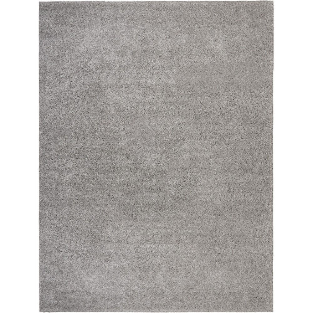 Nourison Malibu Shag MSG01 Area Rug, Silver/Grey, 9'10" x 13'2"