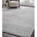 Nourison Malibu Shag MSG01 Area Rug, Silver/Grey, 9'10" x 13'2"