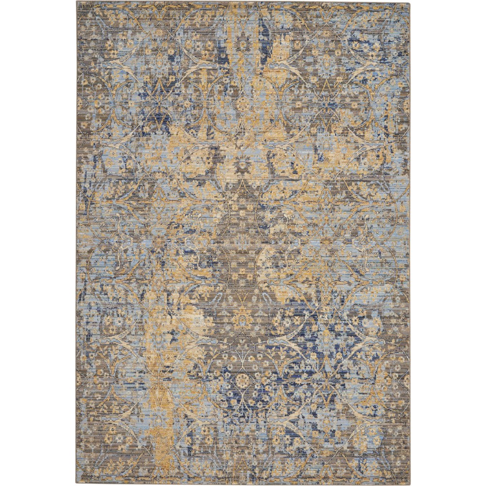 Nourison Majestic MST01 Area Rug, Beige/Blue, 5'6" x 8'