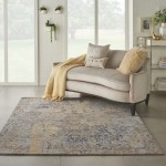 Nourison Majestic MST01 Area Rug, Beige/Blue, 5'6" x 8'