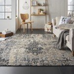 Nourison Majestic MST01 Area Rug, Black, 8'6" x 11'6"