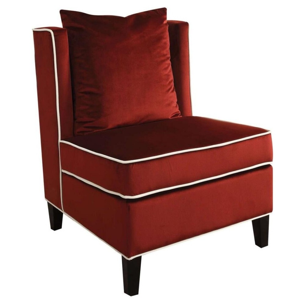 ACME Ozella Accent Chair, Red Velvet