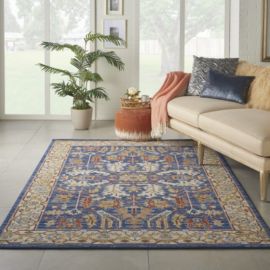 Nourison Majestic MST02 Area Rug, Denim Blue, 5'6" x 8'