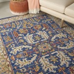 Nourison Majestic MST02 Area Rug, Denim Blue, 5'6" x 8'