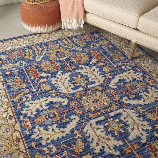 Nourison Majestic MST02 Area Rug, Denim Blue, 5'6" x 8'