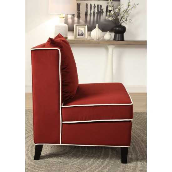 ACME Ozella Accent Chair, Red Velvet