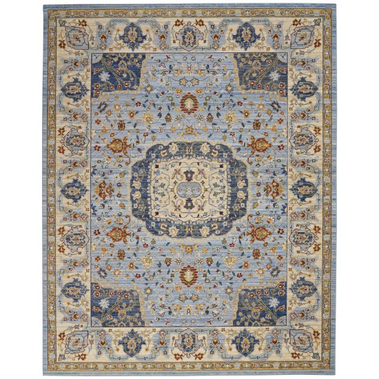 Nourison Majestic MST03 Area Rug, Light Blue, 7'9" x 9'9"