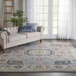 Nourison Majestic MST03 Area Rug, Light Blue, 7'9" x 9'9"