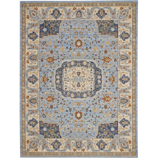 Nourison Majestic MST03 Area Rug, Light Blue, 8'6" x 11'6"