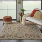 Nourison Majestic MST03 Area Rug, Sand, 5'6" x 8'