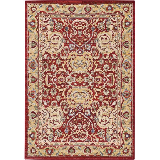 Nourison Majestic MST04 Area Rug, Red, 5'6" x 8'