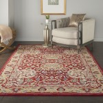 Nourison Majestic MST04 Area Rug, Red, 5'6" x 8'