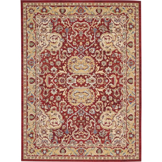 Nourison Majestic MST04 Area Rug, Red, 8'6" x 11'6"