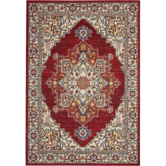 Nourison Majestic MST05 Area Rug, Red, 5'6" x 8'