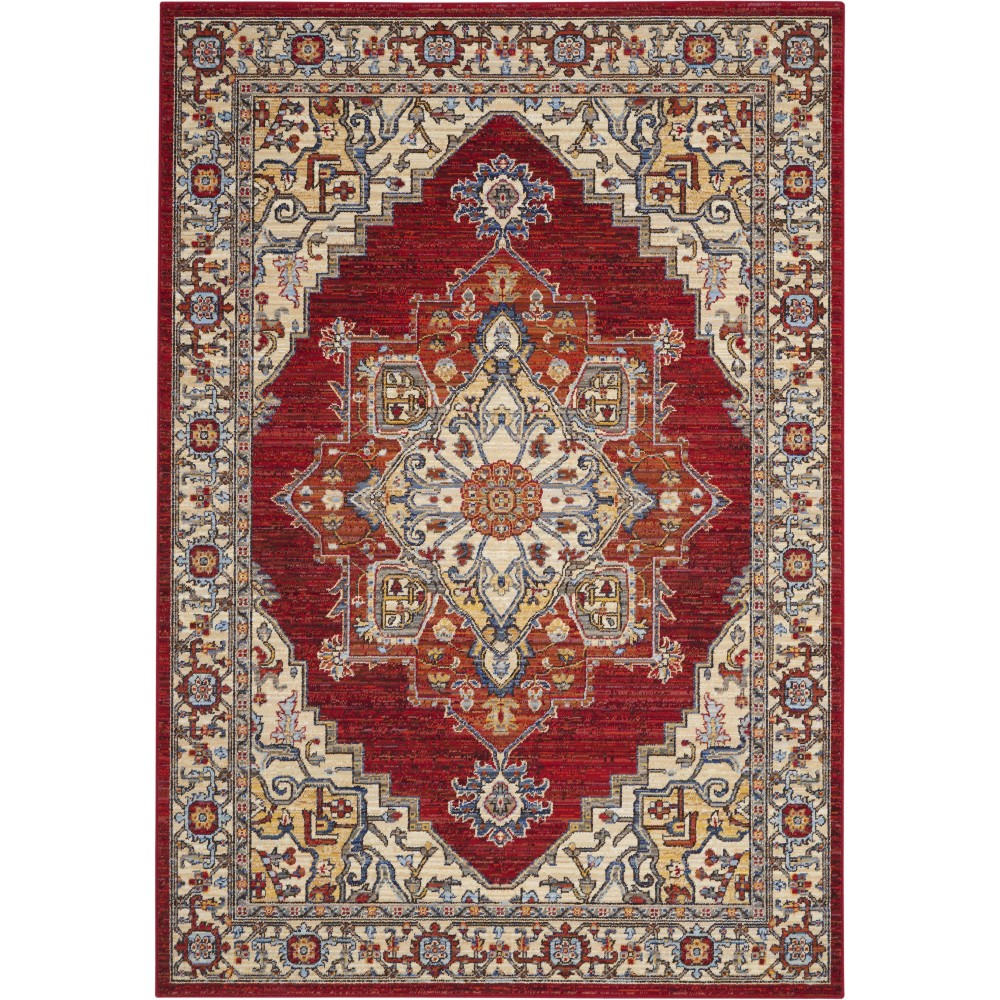 Nourison Majestic MST05 Area Rug, Red, 5'6" x 8'