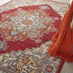 Nourison Majestic MST05 Area Rug, Red, 5'6" x 8'