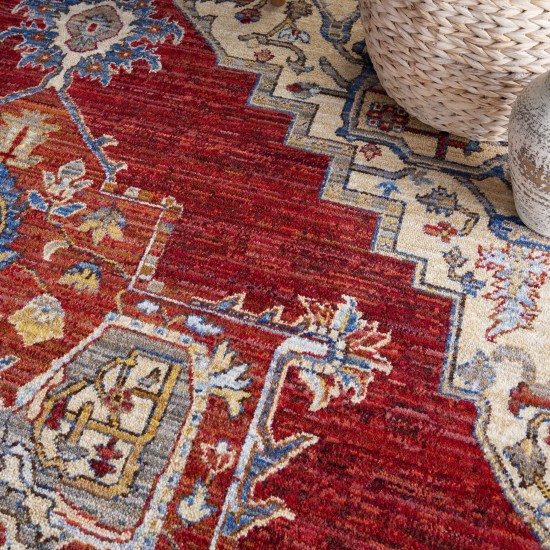 Nourison Majestic MST05 Area Rug, Red, 7'9" x 9'9"