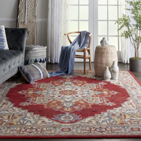 Nourison Majestic MST05 Area Rug, Red, 9'6" x 12'8"