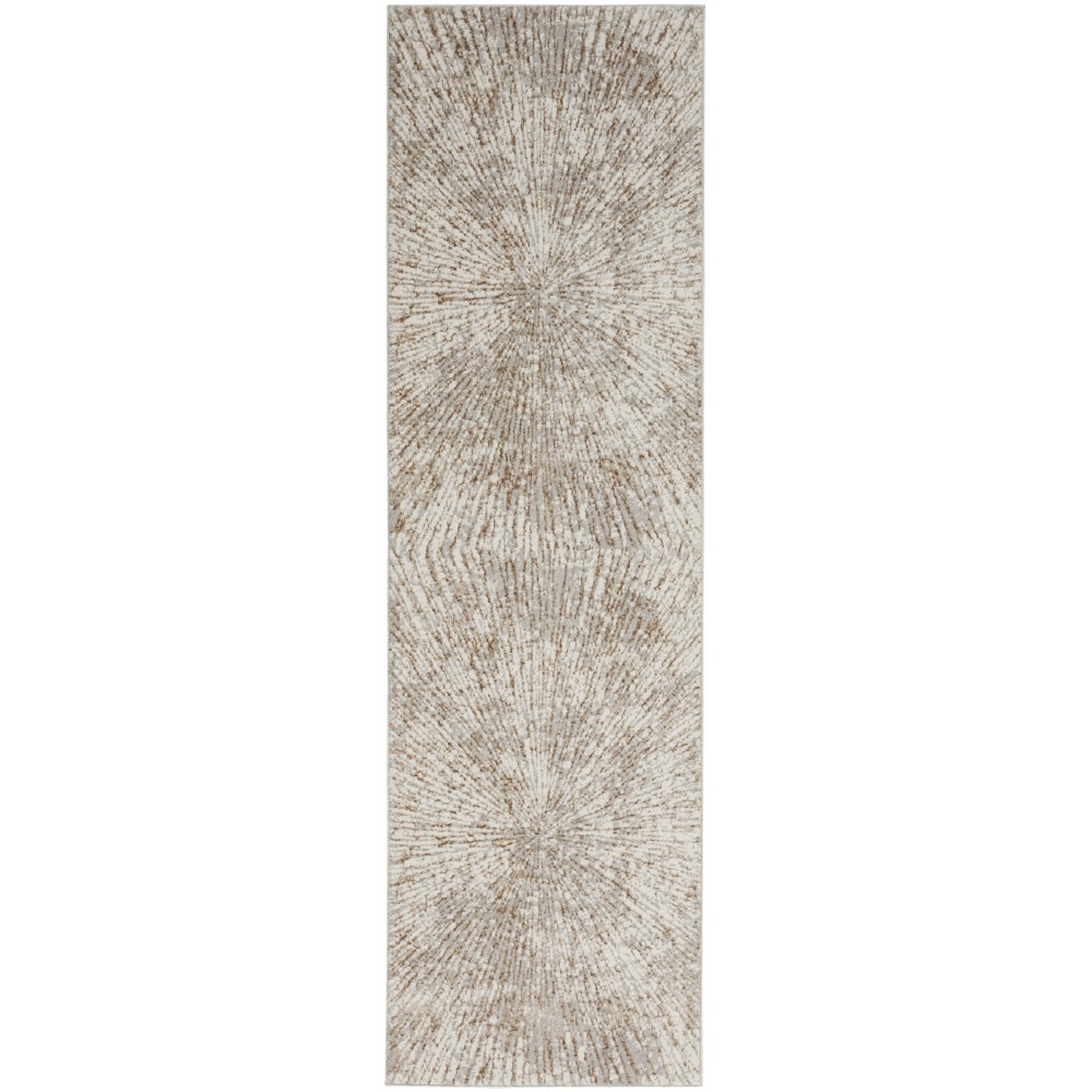 Inspire Me! Home Décor Metallic MTL01 Runner Rug, Grey/Mocha, 2'2" x 7'6"