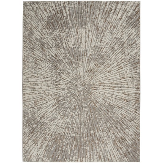 Inspire Me! Home Décor Metallic MTL01 Area Rug, Grey/Mocha, 5'3" x 7'3"