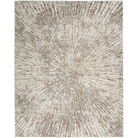 Inspire Me! Home Décor Metallic MTL01 Area Rug, Grey/Mocha, 8' x 10'