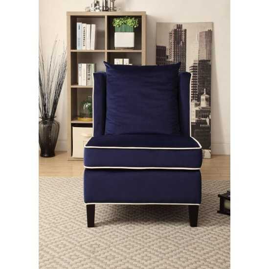 ACME Ozella Accent Chair, Dark Blue Velvet