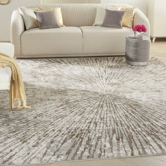 Inspire Me! Home Décor Metallic MTL01 Area Rug, Grey/Mocha, 8' x 10'