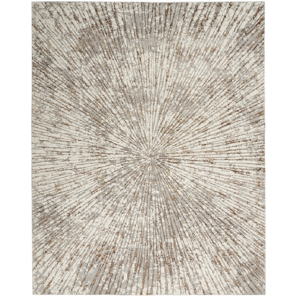 Inspire Me! Home Décor Metallic MTL01 Area Rug, Grey/Mocha, 9' x 12'